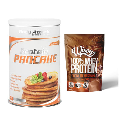 Protein-Frühstücks-Set: Body Attack Protein Pancake + Wispy Whey 100% – alle enthaltenen Artikel