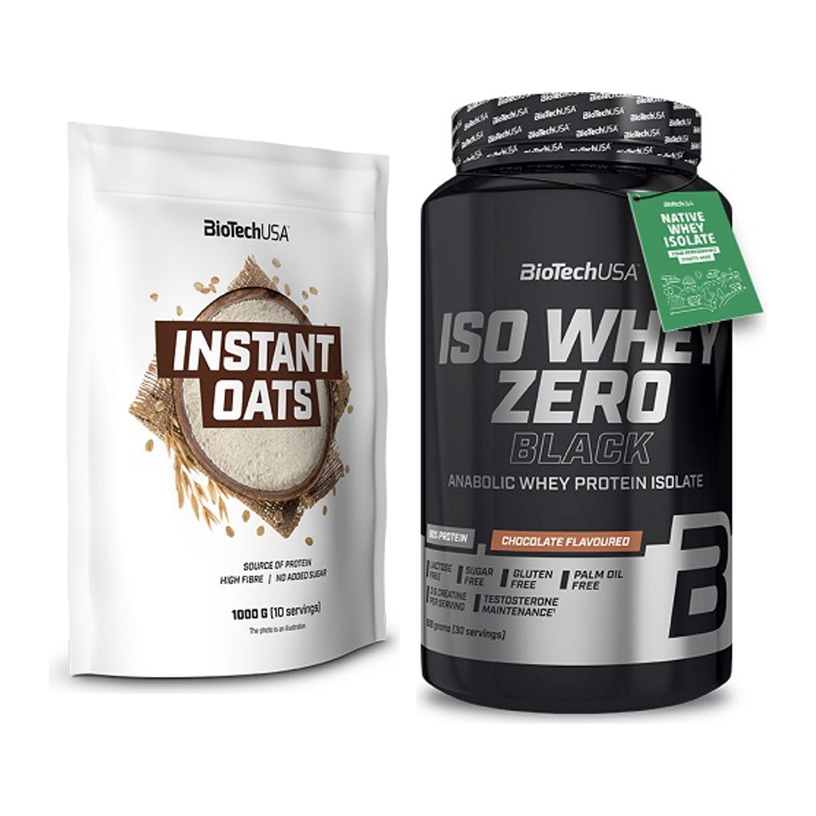 Protein-Frühstücks-Set: BioTech Instant Oats + BioTech Iso Whey Zero – alle enthaltenen Artikel