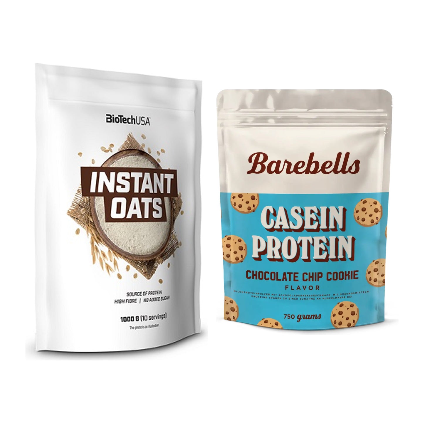 Protein-Frühstücks-Set: BioTech Instant Oats + Barebells Casein – alle enthaltenen Artikel
