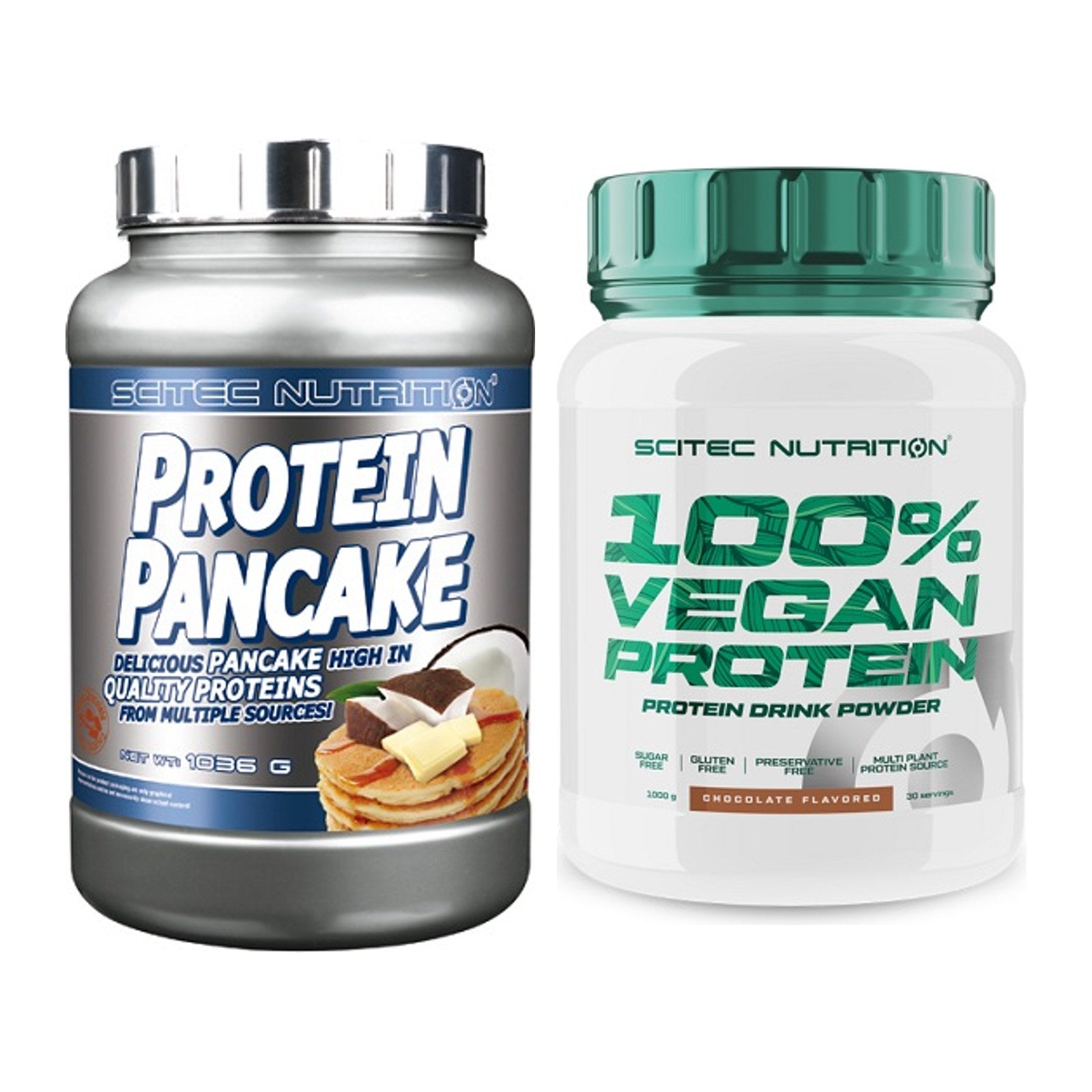 Protein-Frühstücks-Set: Scitec Protein + Scitec 100% Vegan – alle enthaltenen Artikel