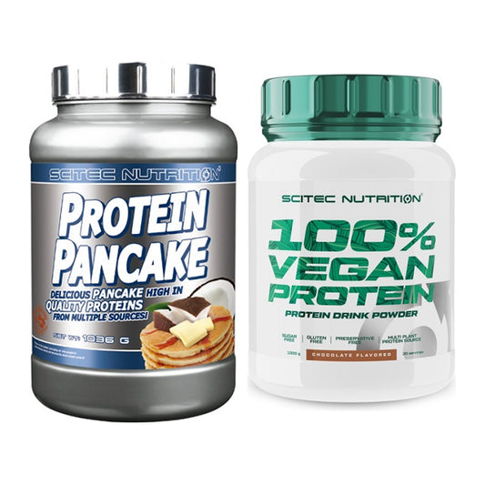 Protein-Frühstücks-Set: Scitec Protein + Scitec 100% Vegan – alle enthaltenen Artikel