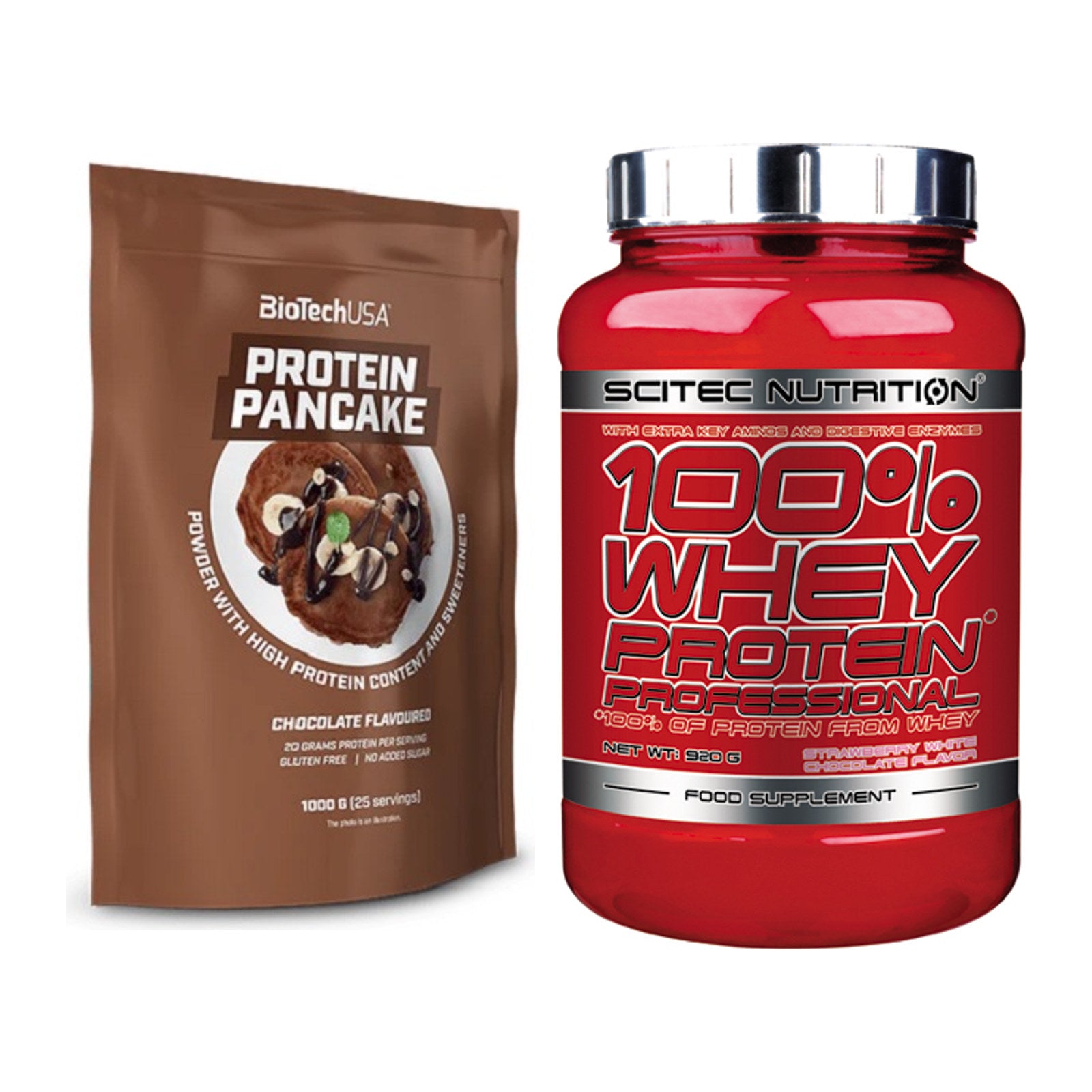 Protein-Frühstücks-Set: BioTech Protein + Scitec 100% Whey – alle enthaltenen Artikel