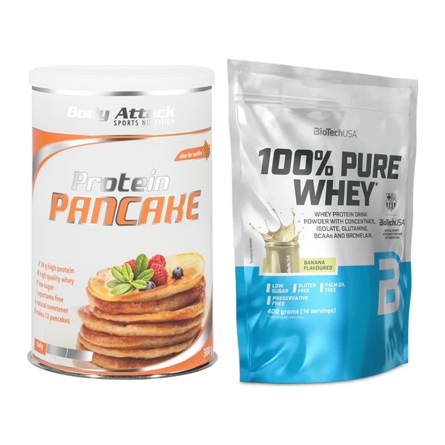 Protein-Frühstücks-Set: Body Attack Protein + BioTech 100% Pure – alle enthaltenen Artikel
