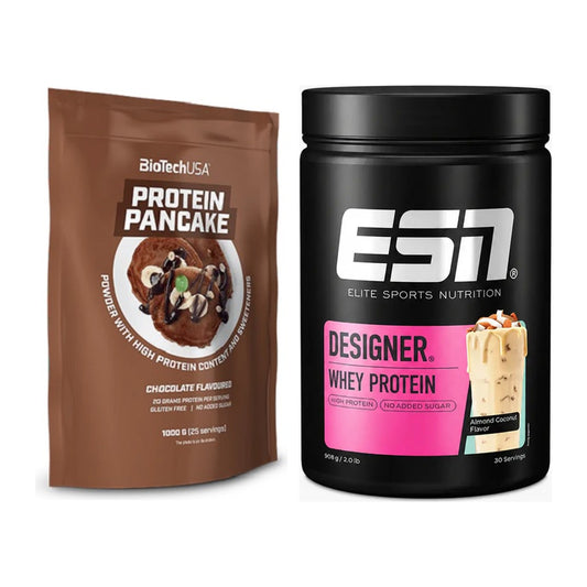 Protein-Frühstücks-Set: BioTech Protein Pancake + ESN Designer Whey – alle enthaltenen Artikel
