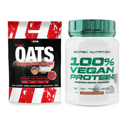 Protein-Frühstücks-Set: Sinob Instant Oats + Scitec 100% Vegan Protein – alle enthaltenen Artikel