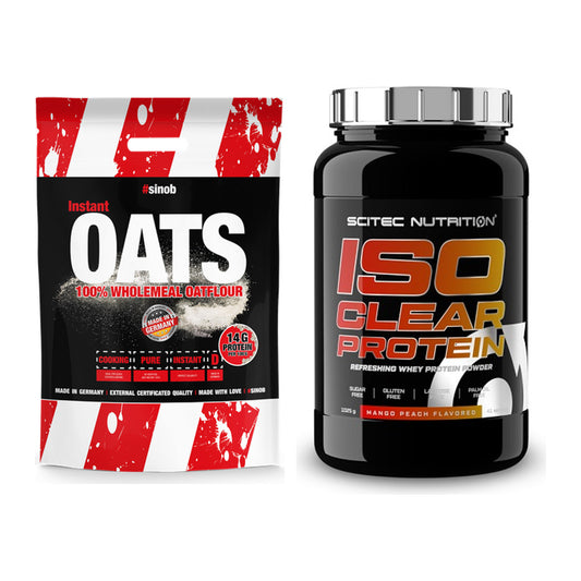 Protein-Frühstücks-Set: Sinob Instant Oats + Scitec IsoClear Protein – alle enthaltenen Artikel