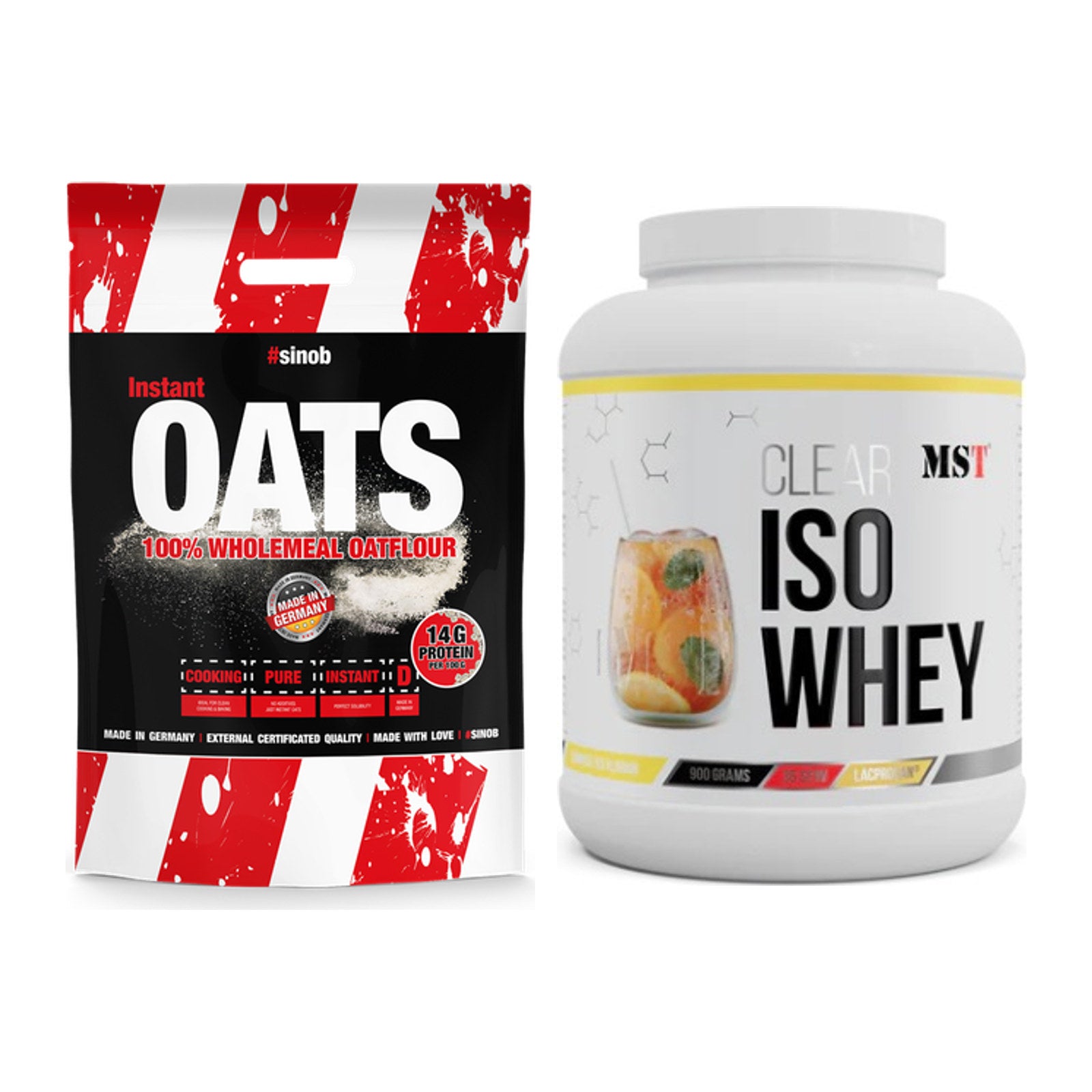 Protein-Frühstücks-Set: Sinob Instant Oats + MST Iso Clear – alle enthaltenen Artikel
