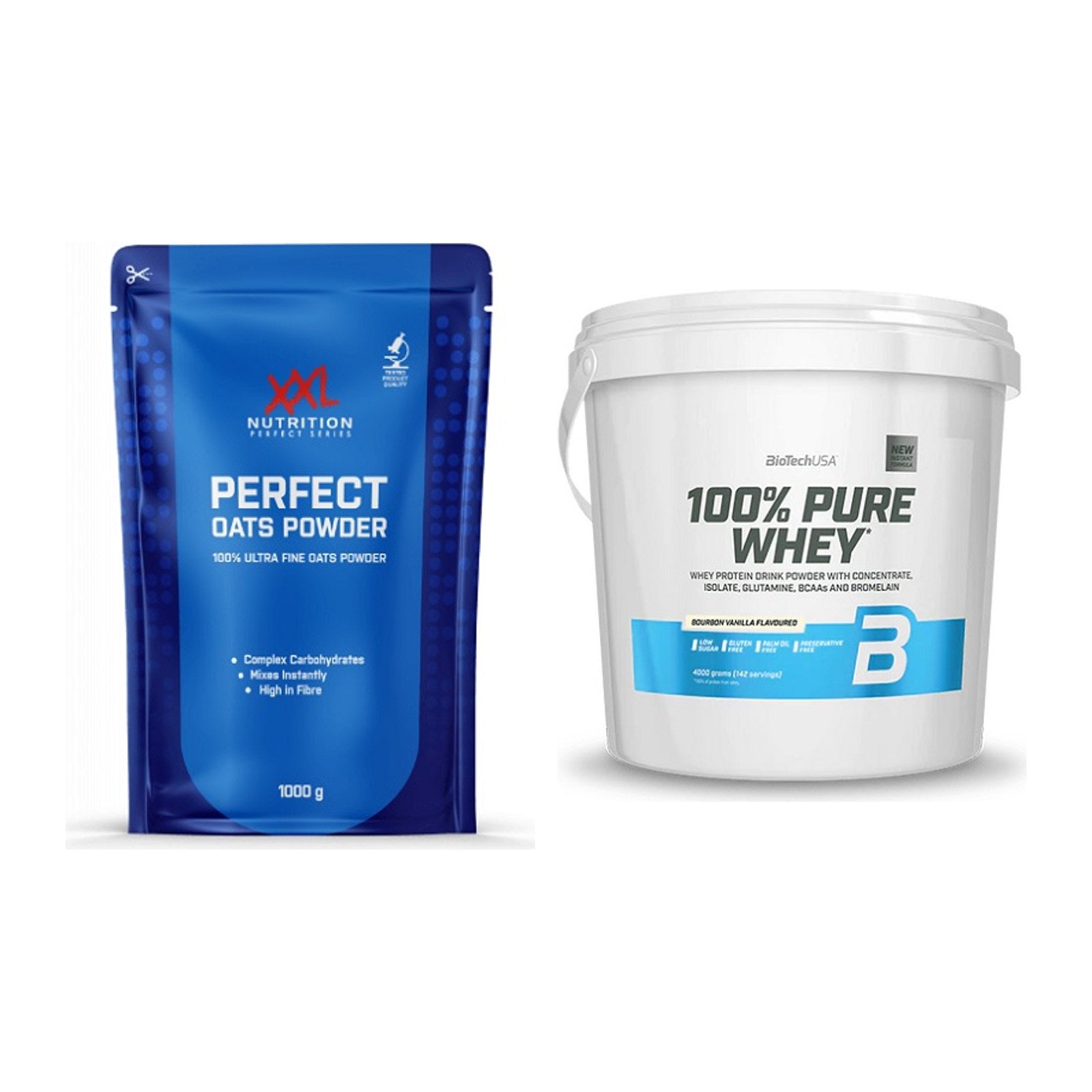 Protein-Frühstücks-Set: XXL Nutrition Perfect + BioTech 100% Pure – alle enthaltenen Artikel