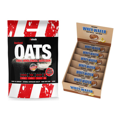 Protein-Frühstücks-Set: Sinob Instant Oats + Weider Whey Wafer – alle enthaltenen Artikel