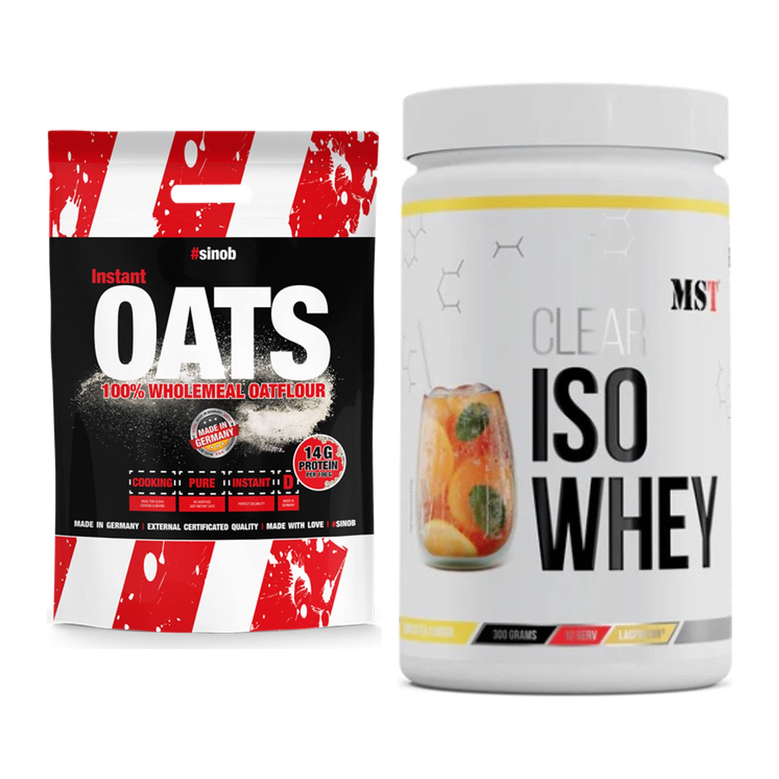 Protein-Frühstücks-Set: Sinob Instant Oats + MST Iso Clear – alle enthaltenen Artikel