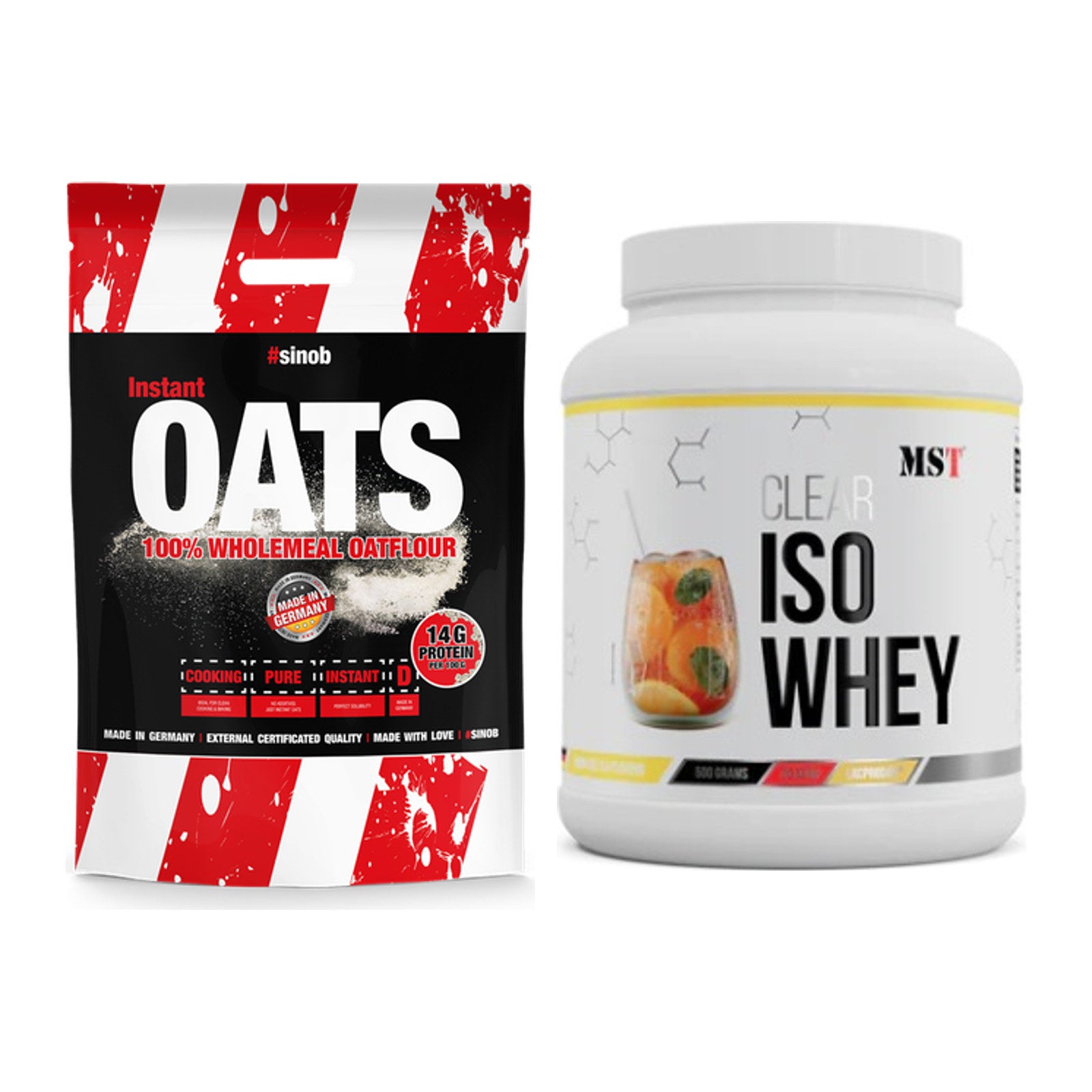 Protein-Frühstücks-Set: Sinob Instant Oats + MST Iso Clear – alle enthaltenen Artikel