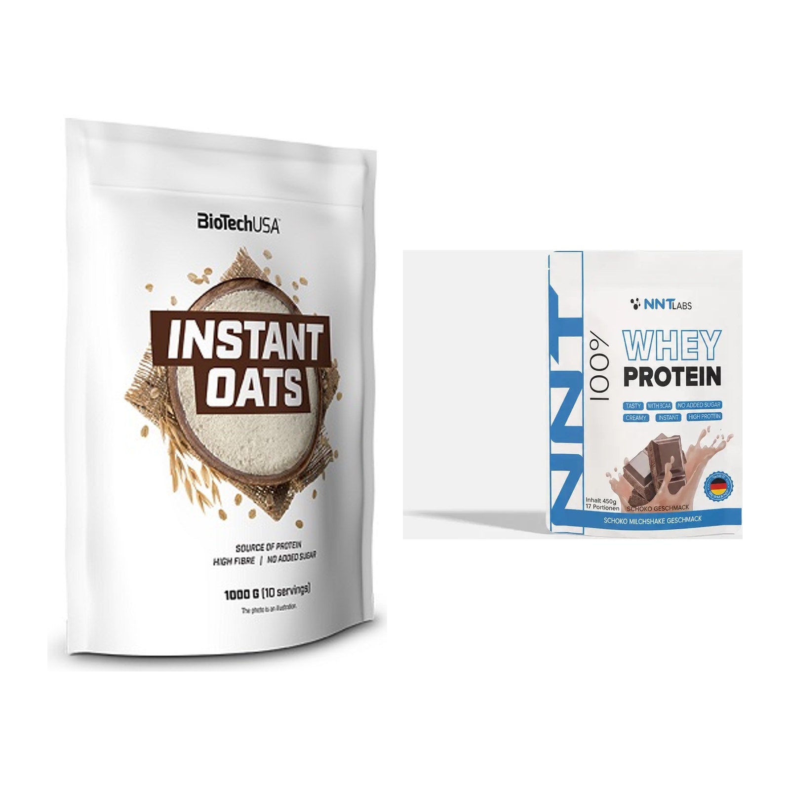 Protein-Frühstücks-Set: BioTech Instant Oats + NNT Whey – alle enthaltenen Artikel
