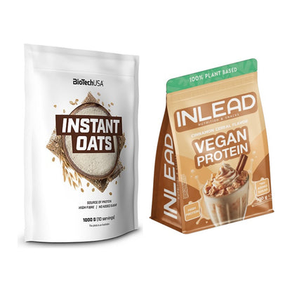Protein-Frühstücks-Set: BioTech Instant Oats + INLEAD Vegan Protein – alle enthaltenen Artikel