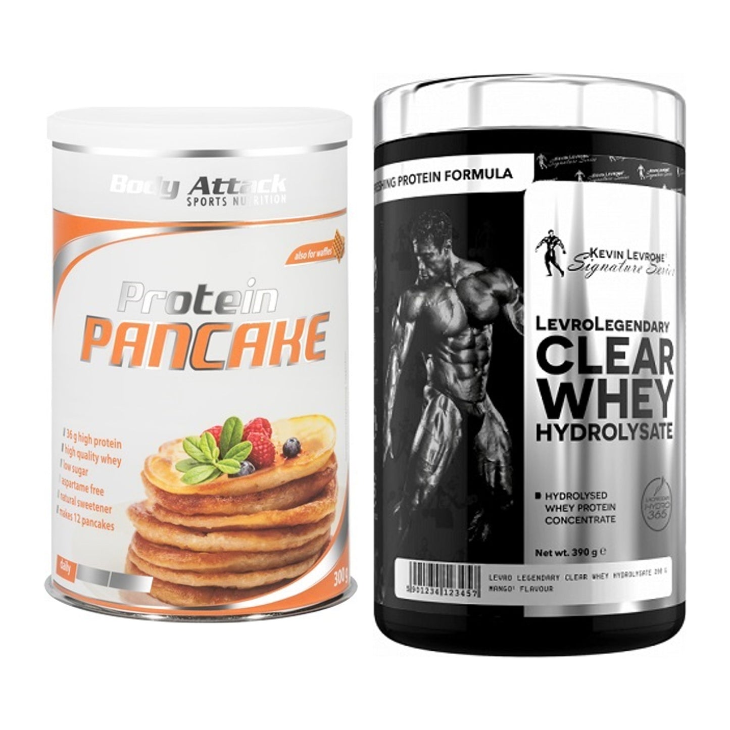 Protein-Frühstücks-Set: Body Attack Protein + Kevin Levrone Clear – alle enthaltenen Artikel