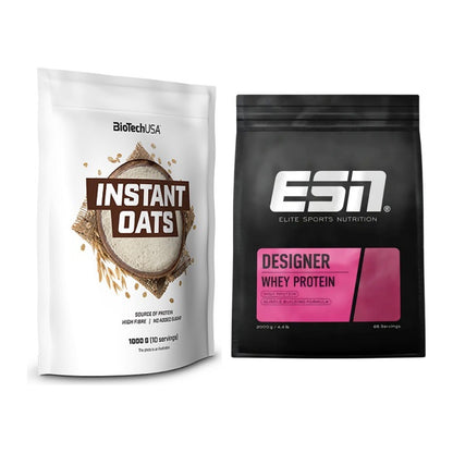 Protein-Frühstücks-Set: BioTech Instant Oats + ESN Designer Whey – alle enthaltenen Artikel