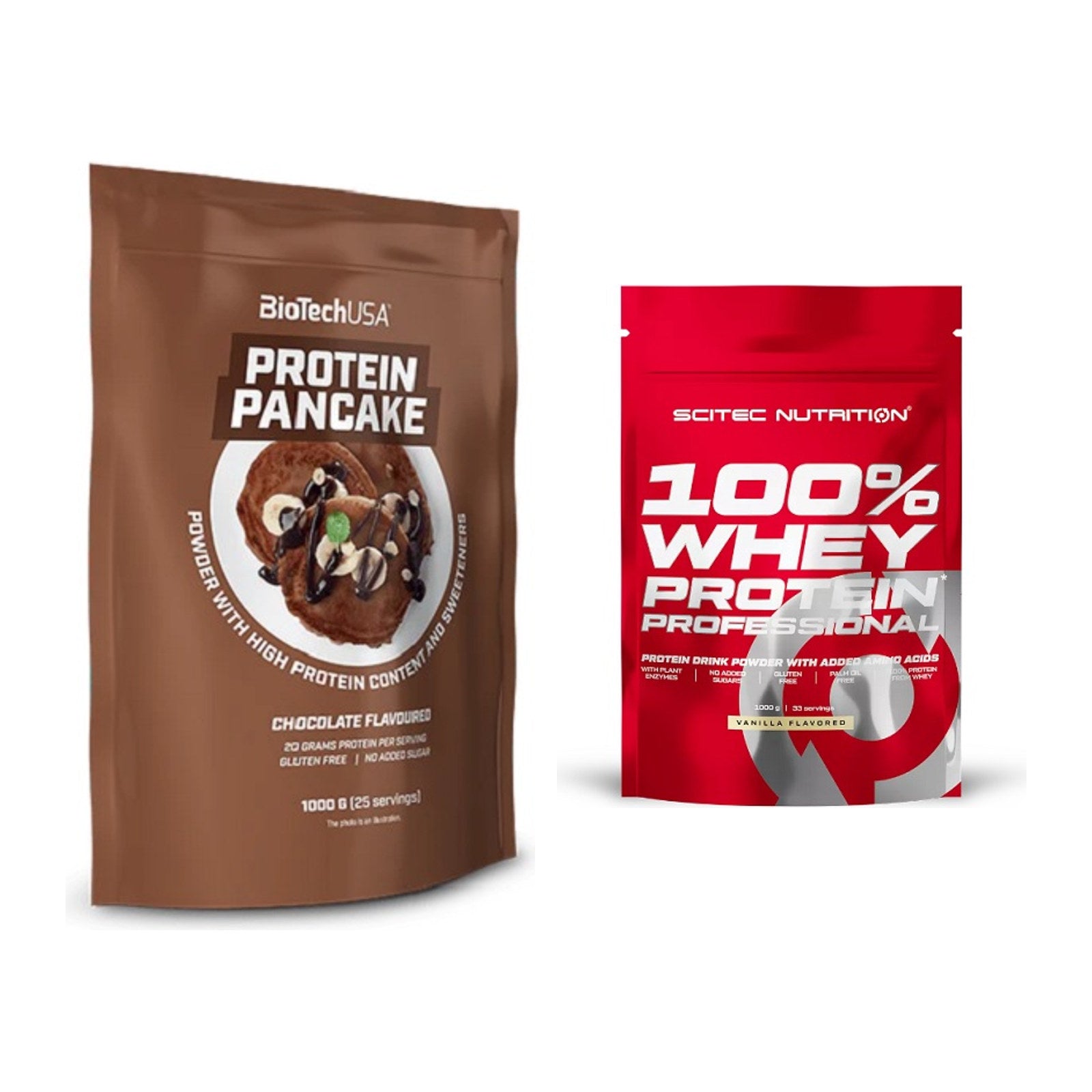 Protein-Frühstücks-Set: BioTech Protein + Scitec 100% Whey – alle enthaltenen Artikel