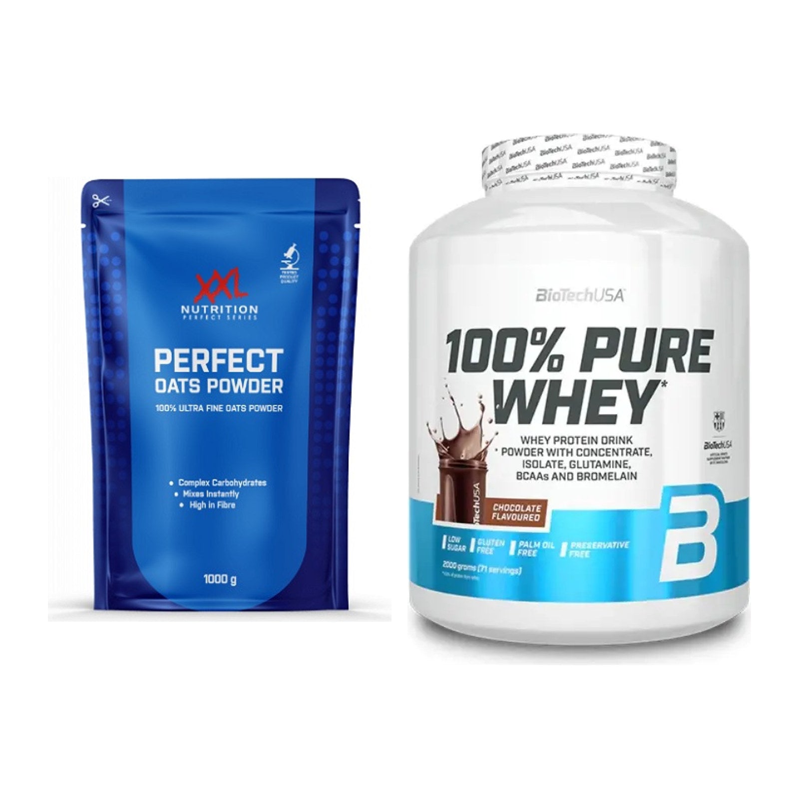 Protein-Frühstücks-Set: XXL Nutrition Perfect + BioTech 100% Pure – alle enthaltenen Artikel