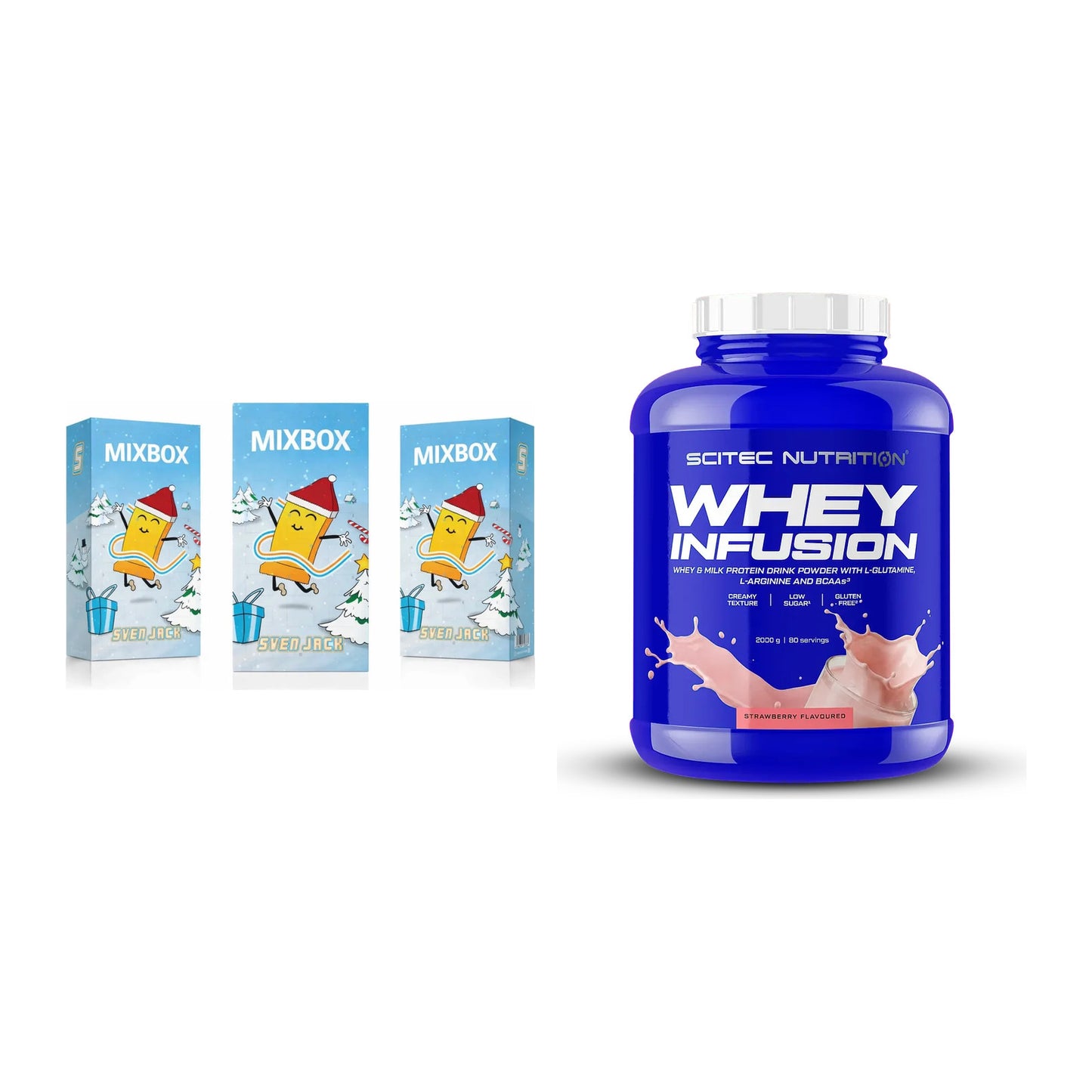 Protein-Frühstücks-Set: Sven Jack MIXBOX + Scitec Whey Infusion – alle enthaltenen Artikel