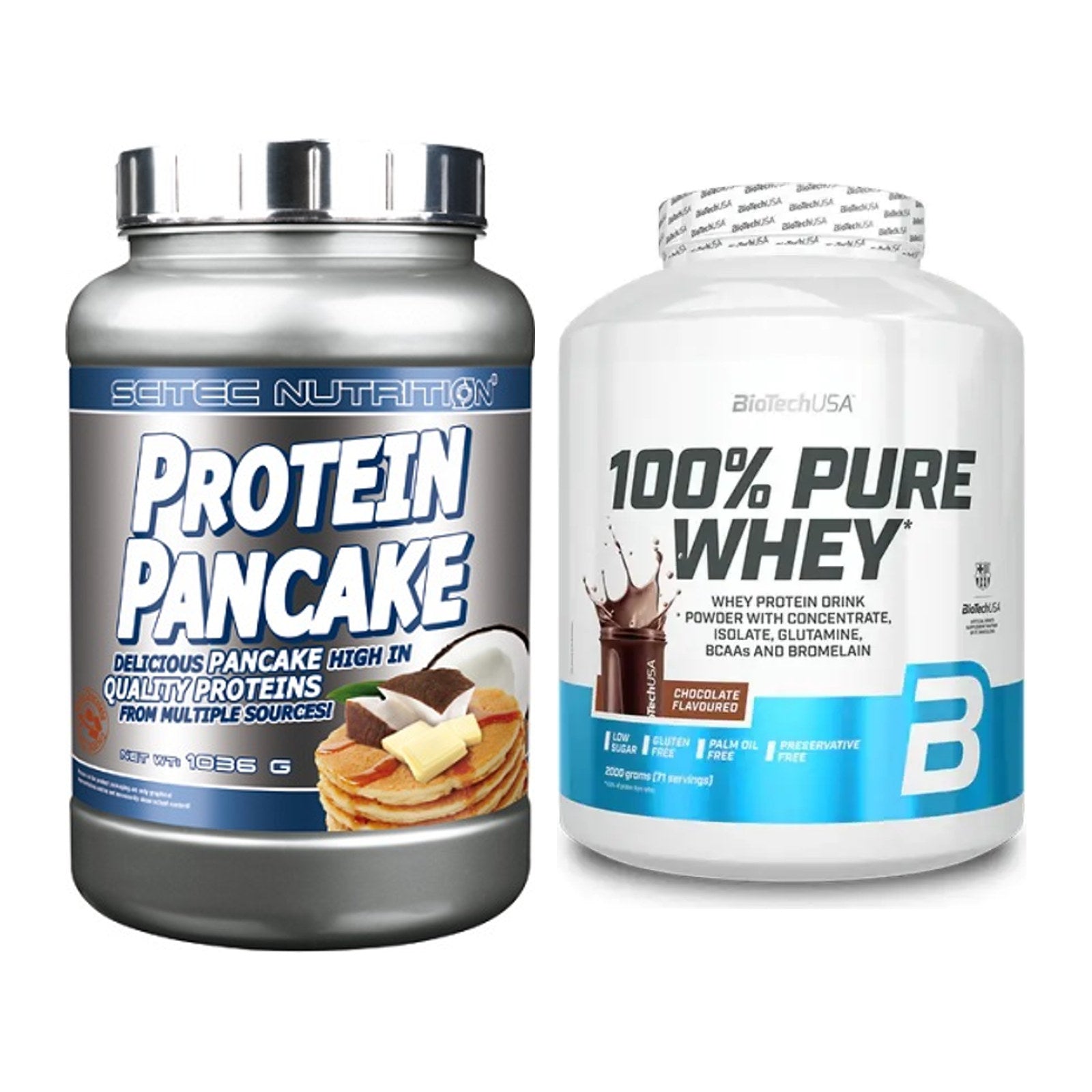Protein-Frühstücks-Set: Scitec Protein + BioTech 100% Pure – alle enthaltenen Artikel
