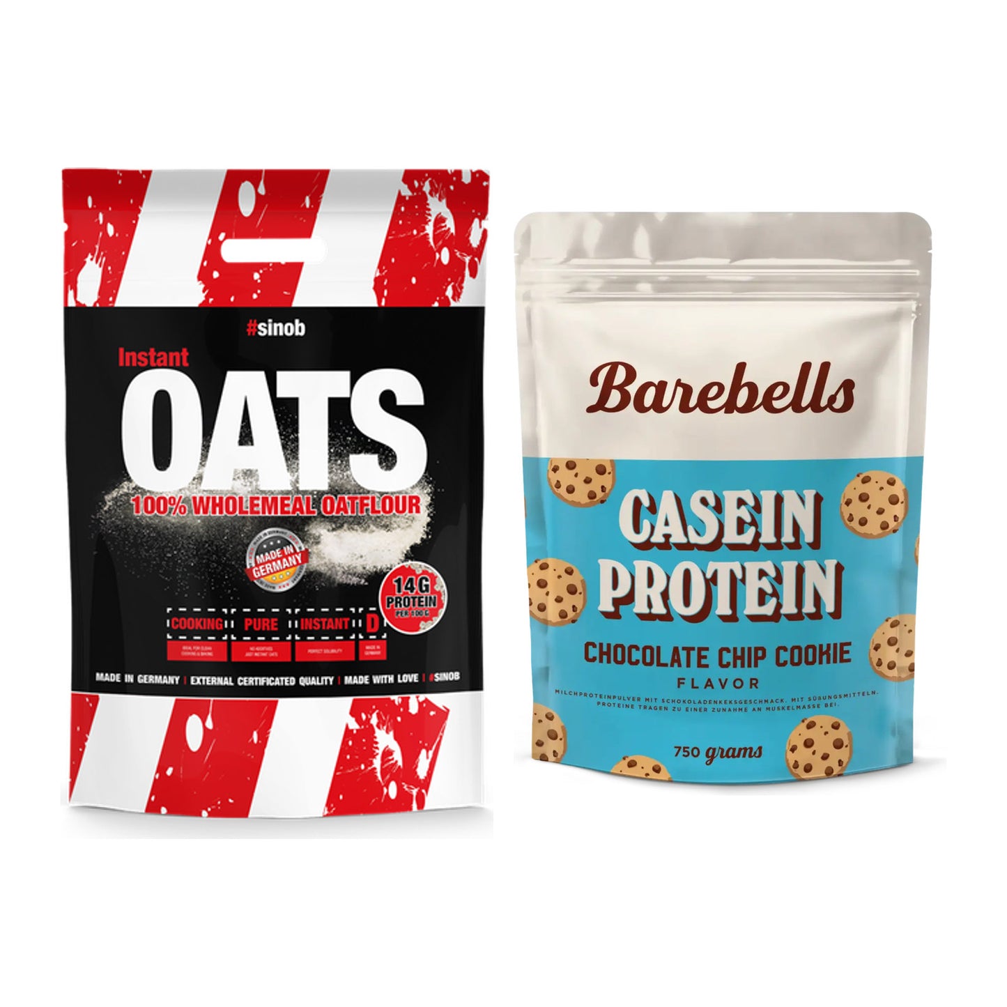 Protein-Frühstücks-Set: Sinob Instant Oats + Barebells Casein Protein – alle enthaltenen Artikel