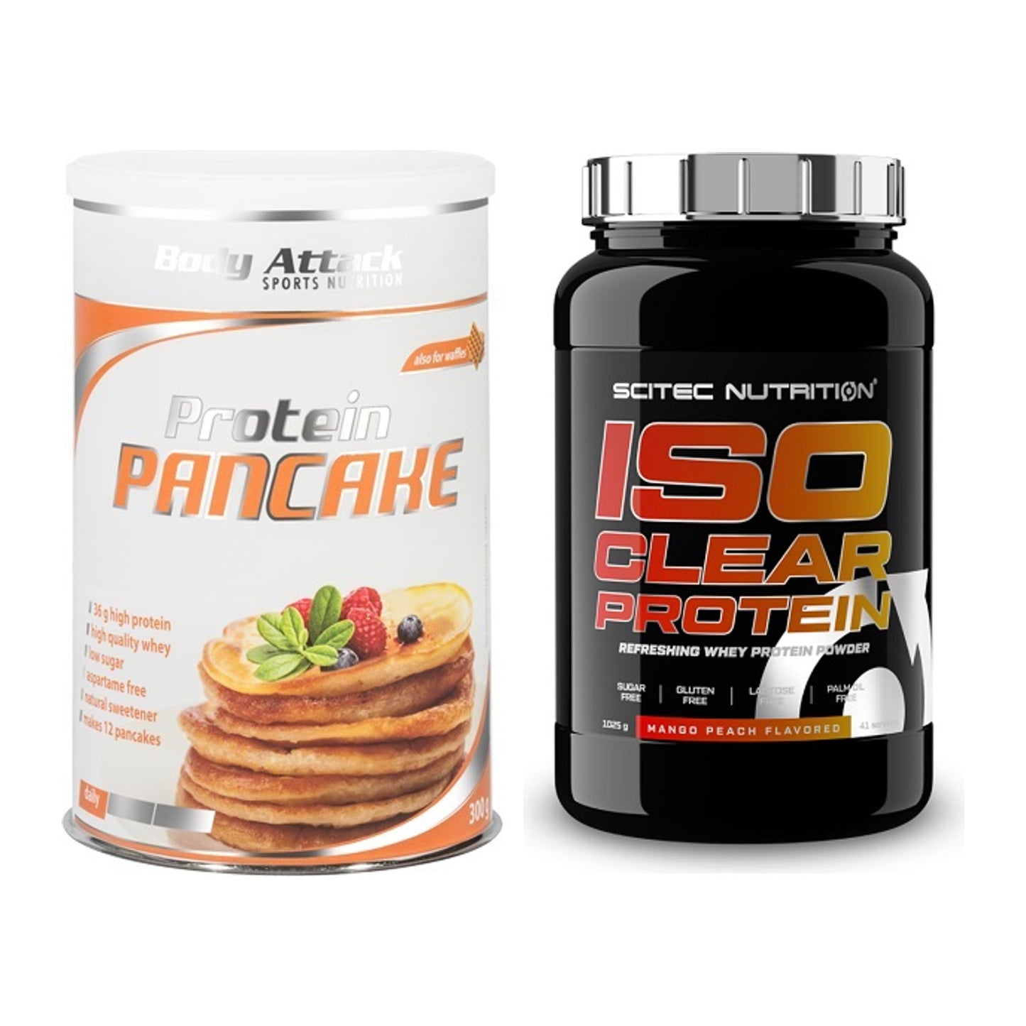 Protein-Frühstücks-Set: Body Attack Protein + Scitec IsoClear – alle enthaltenen Artikel