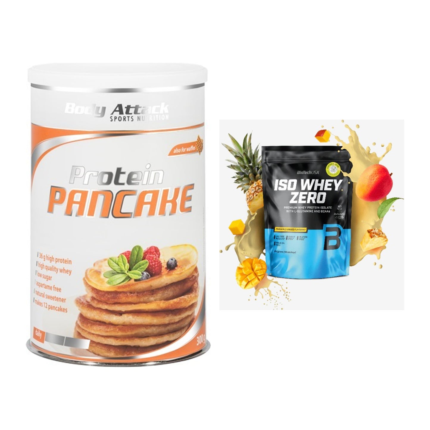 Protein-Frühstücks-Set: Body Attack Protein + BioTech Iso Whey Zero – alle enthaltenen Artikel