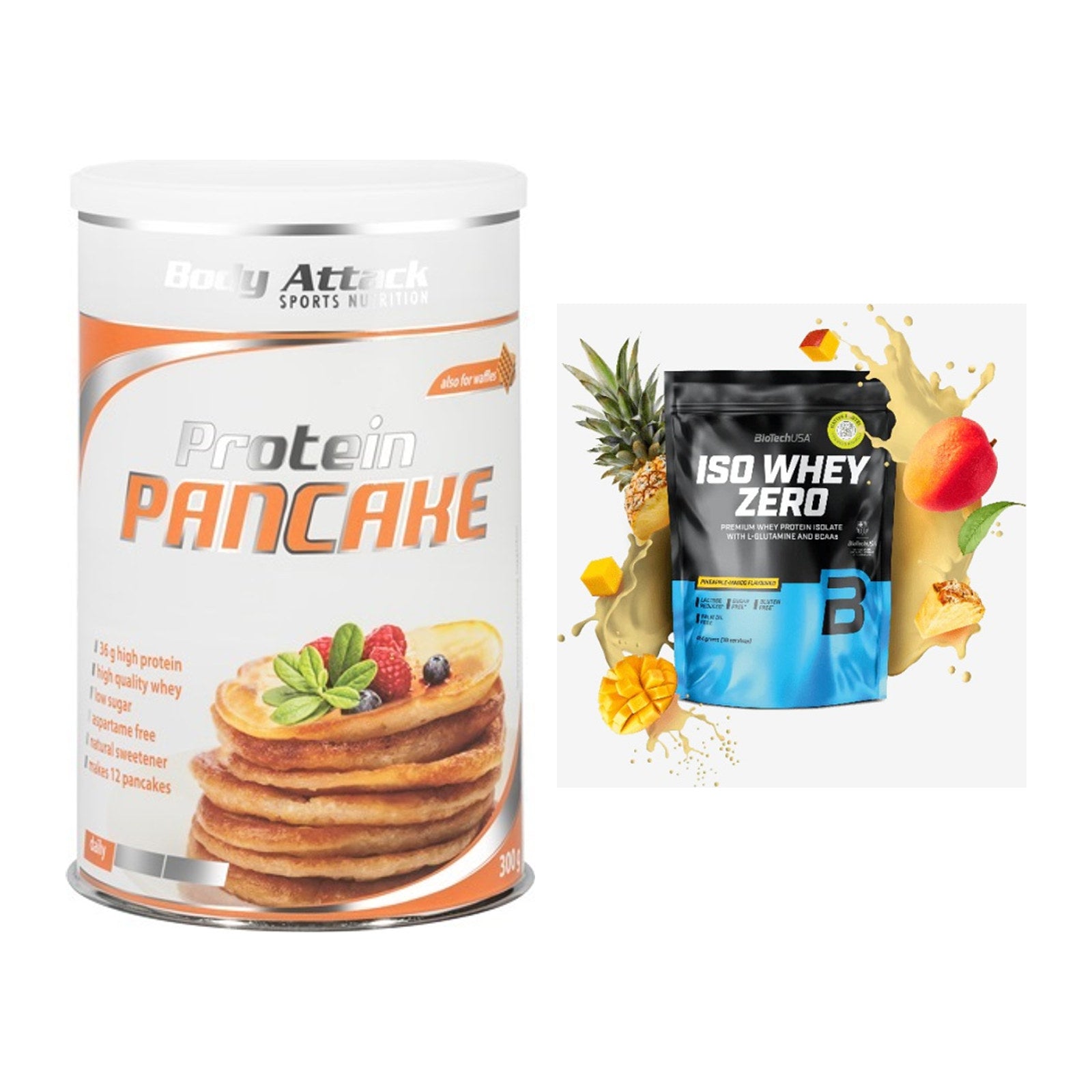 Protein-Frühstücks-Set: Body Attack Protein + BioTech Iso Whey Zero – alle enthaltenen Artikel