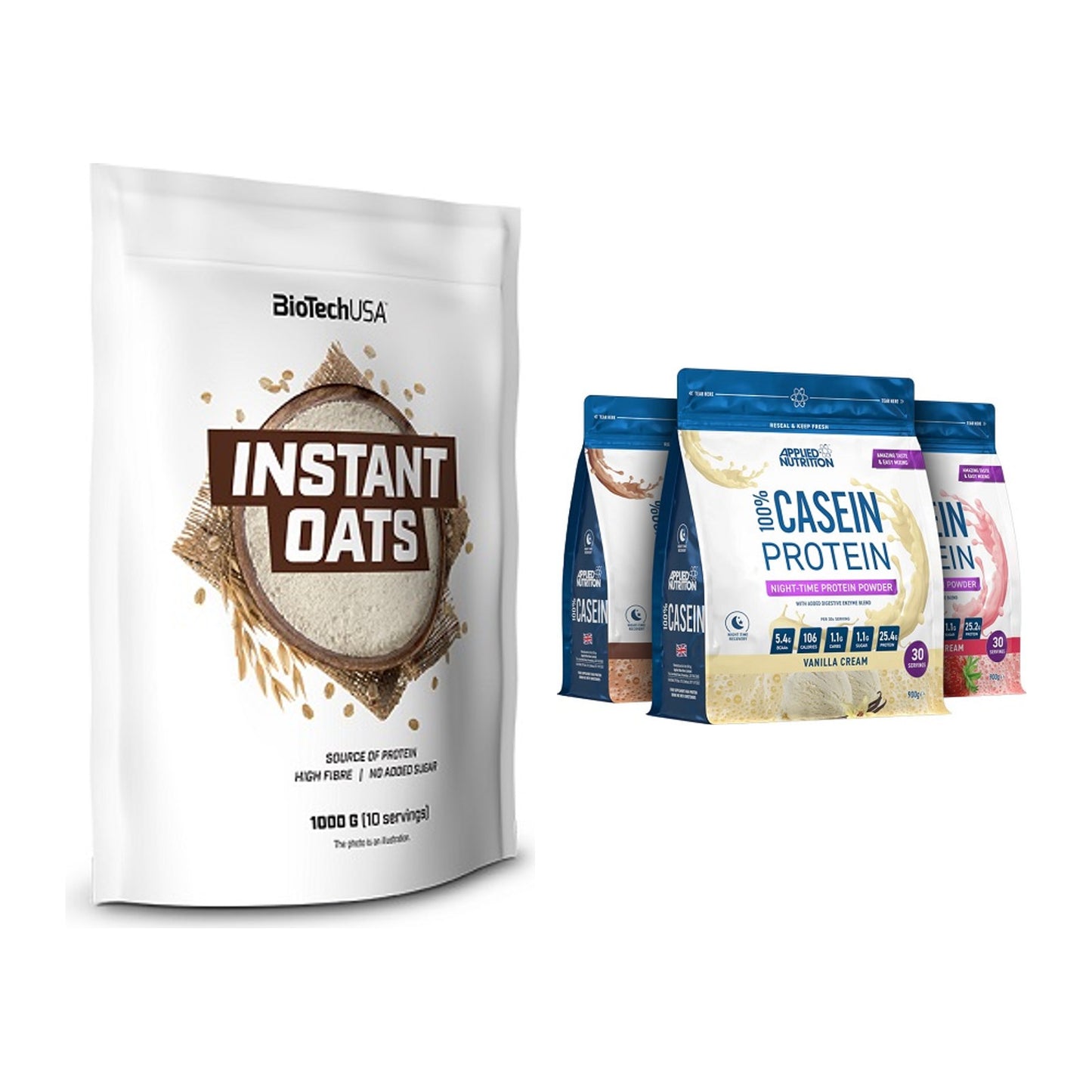 Protein-Frühstücks-Set: BioTech Instant Oats + Applied Nutrition – alle enthaltenen Artikel