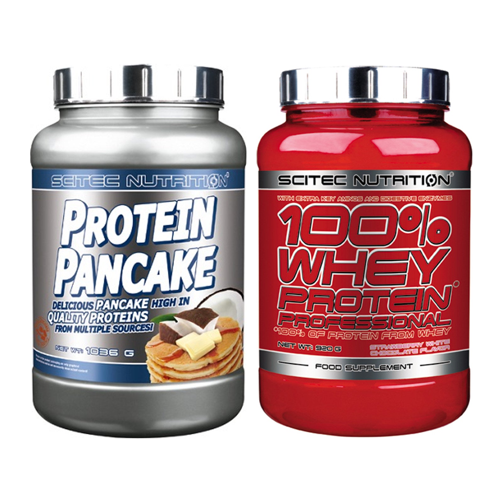Protein-Frühstücks-Set: Scitec Protein + Scitec 100% Whey – alle enthaltenen Artikel