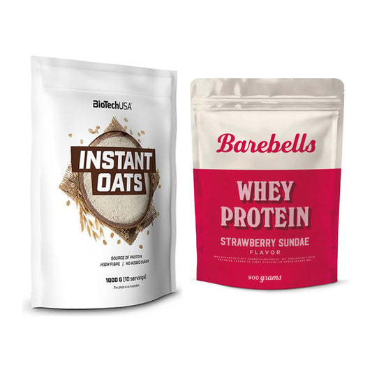 Protein-Frühstücks-Set: BioTech Instant Oats + Barebells Whey Protein – alle enthaltenen Artikel