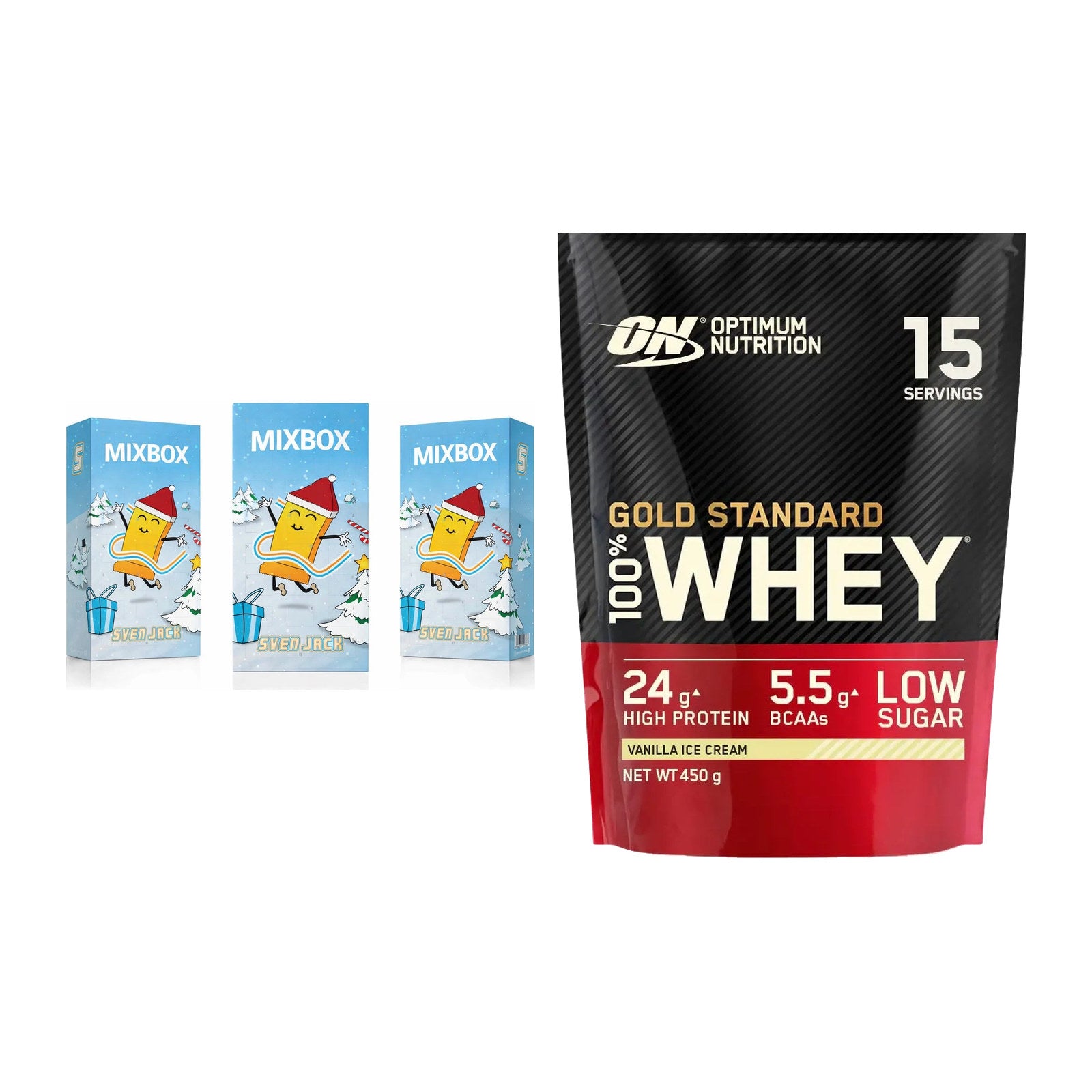 Protein-Frühstücks-Set: Sven Jack MIXBOX + ON Whey Gold Standard – alle enthaltenen Artikel