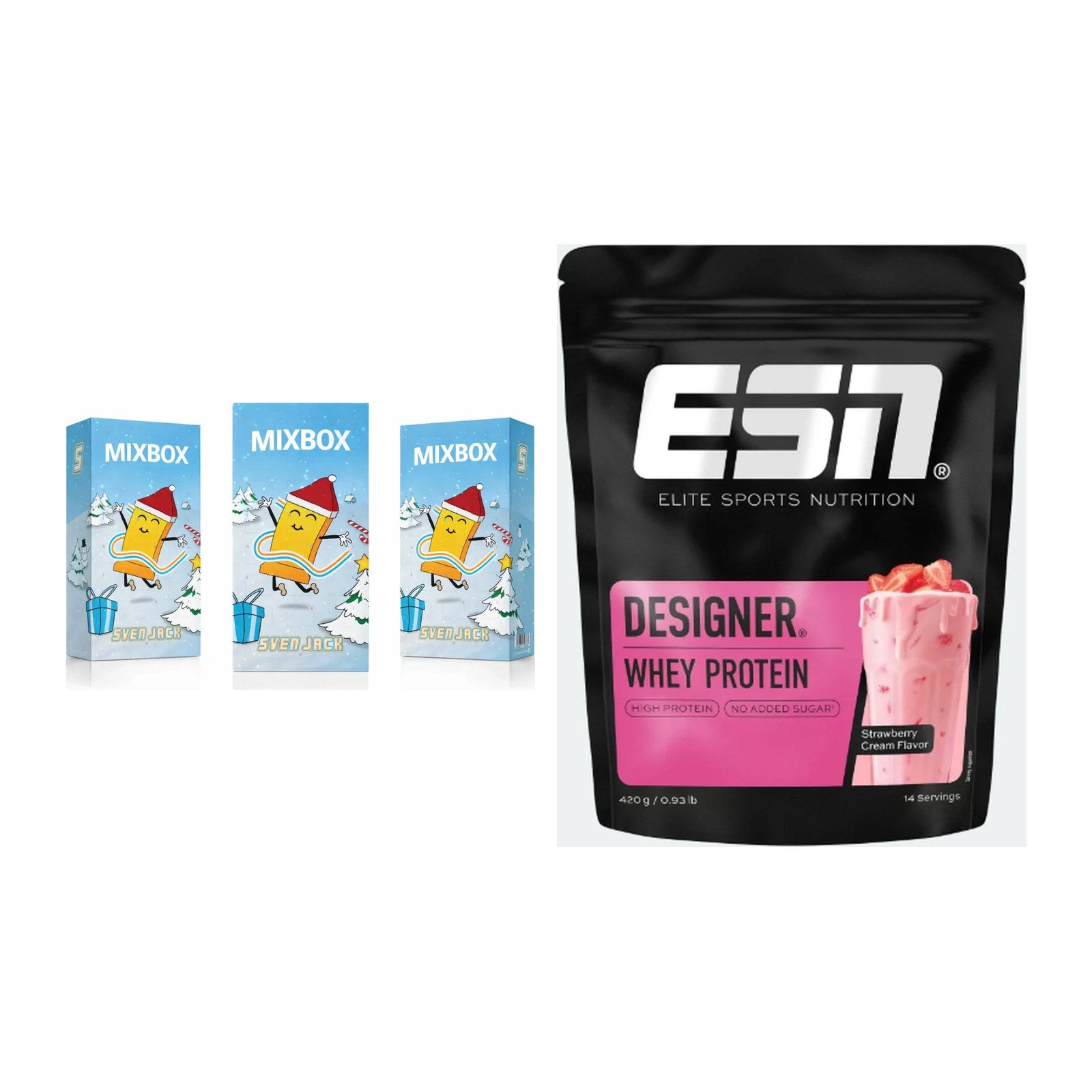 Protein-Frühstücks-Set: Sven Jack MIXBOX + ESN Designer Whey – alle enthaltenen Artikel