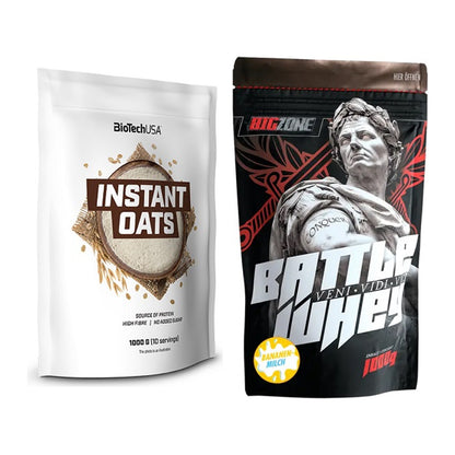 Protein-Frühstücks-Set: BioTech Instant Oats + Big Zone Battle Whey – alle enthaltenen Artikel
