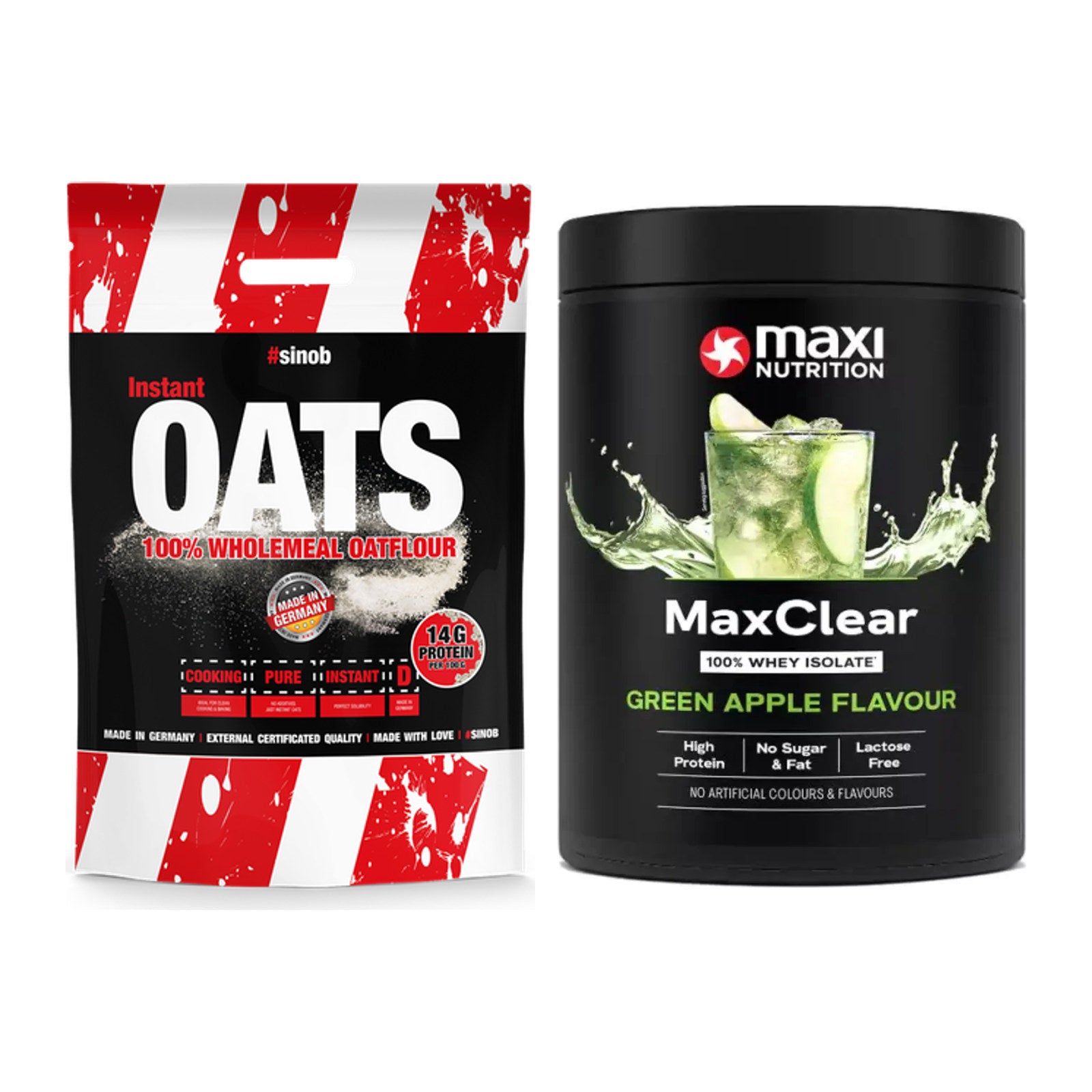 Protein-Frühstücks-Set: Sinob Instant Oats + MaxiNutrition – alle enthaltenen Artikel