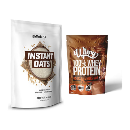 Protein-Frühstücks-Set: BioTech Instant Oats + Wispy Whey 100% – alle enthaltenen Artikel
