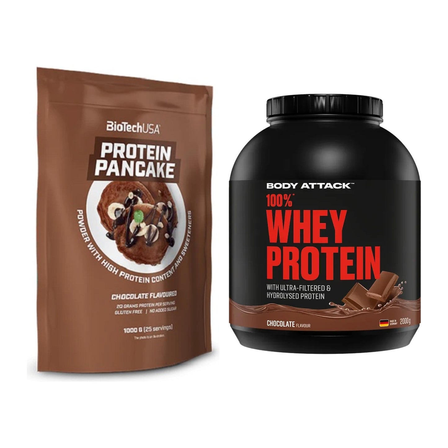 Protein-Frühstücks-Set: BioTech Protein + Body Attack 100% Whey – alle enthaltenen Artikel