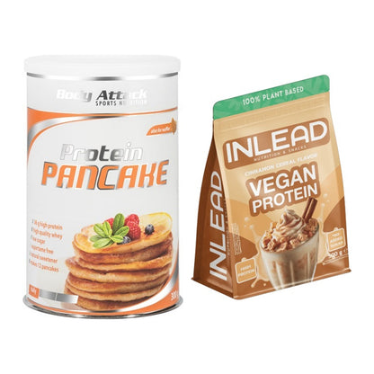 Protein-Frühstücks-Set: Body Attack Protein + INLEAD Vegan Protein – alle enthaltenen Artikel