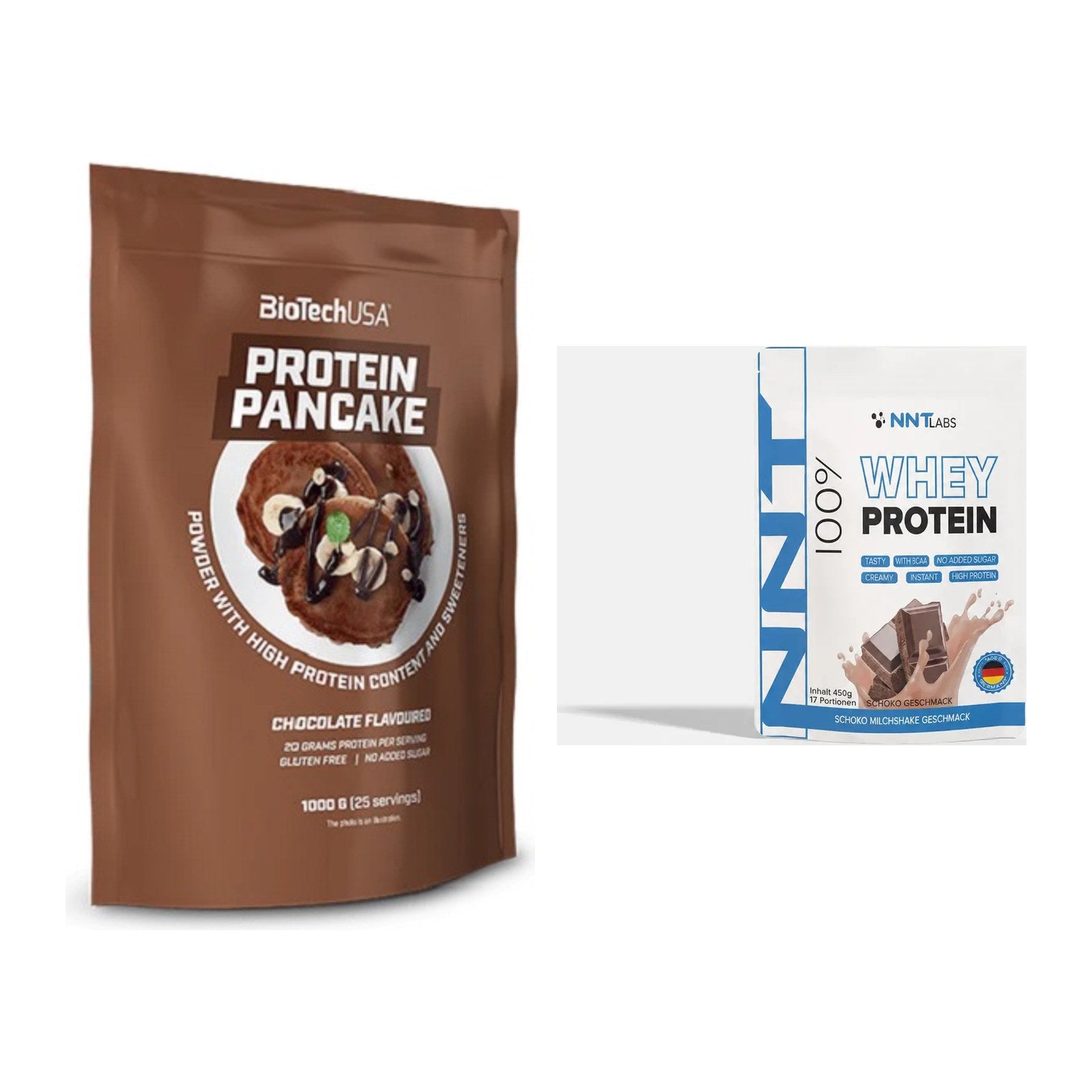 Protein-Frühstücks-Set: BioTech Protein Pancake + NNT Whey – alle enthaltenen Artikel