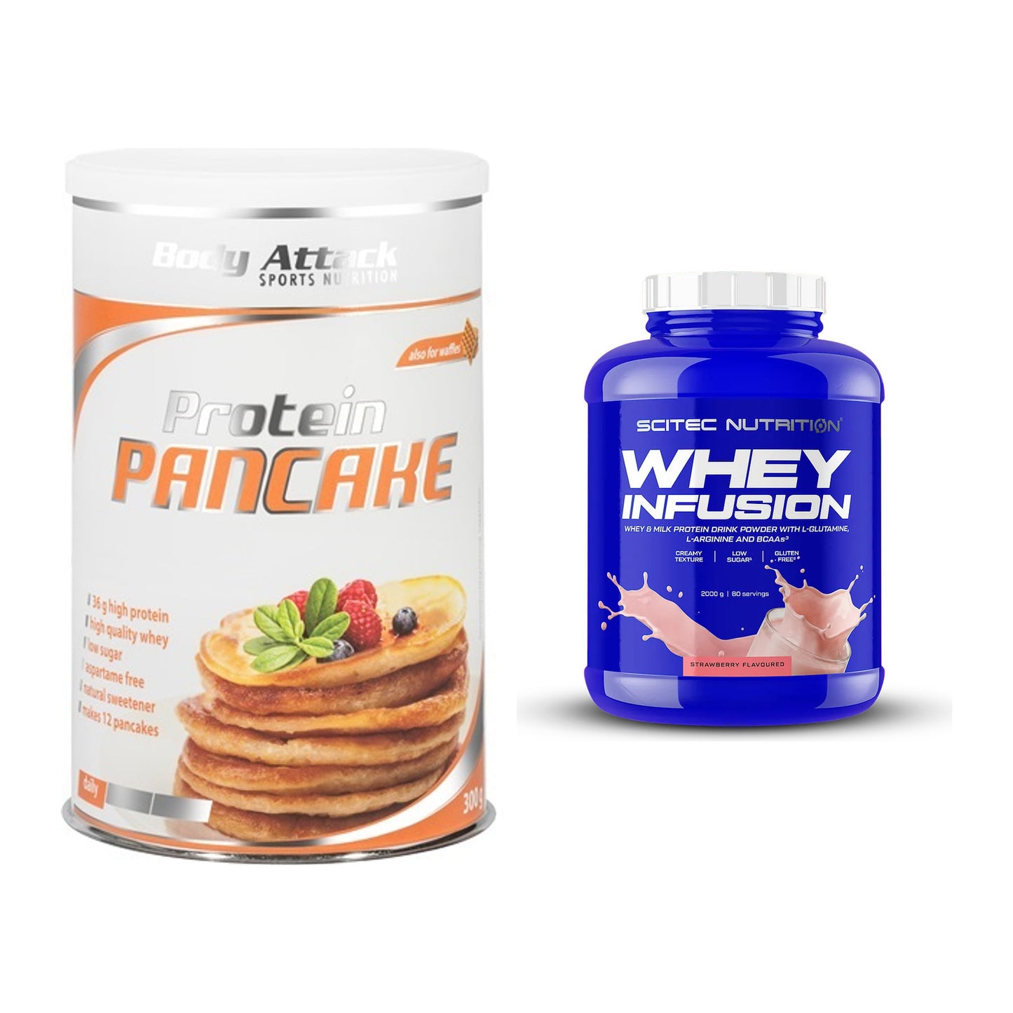 Protein-Frühstücks-Set: Body Attack Protein + Scitec Whey Infusion – alle enthaltenen Artikel