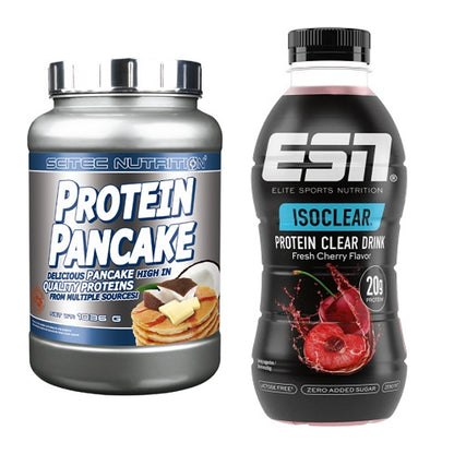 Protein-Frühstücks-Set: Scitec Protein Pancake + ESN Isoclear RTD – alle enthaltenen Artikel