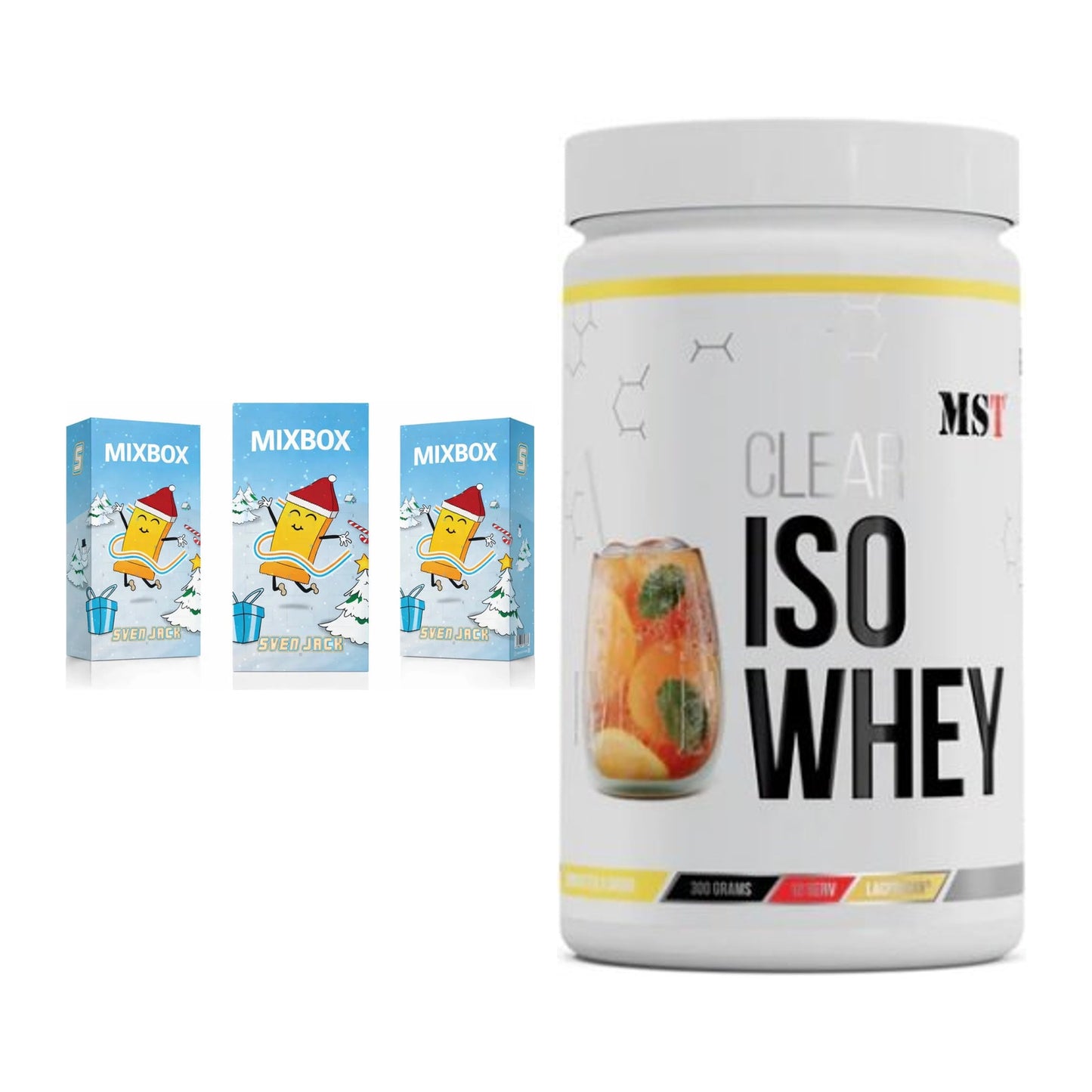 Protein-Frühstücks-Set: Sven Jack MIXBOX + MST Iso Clear – alle enthaltenen Artikel