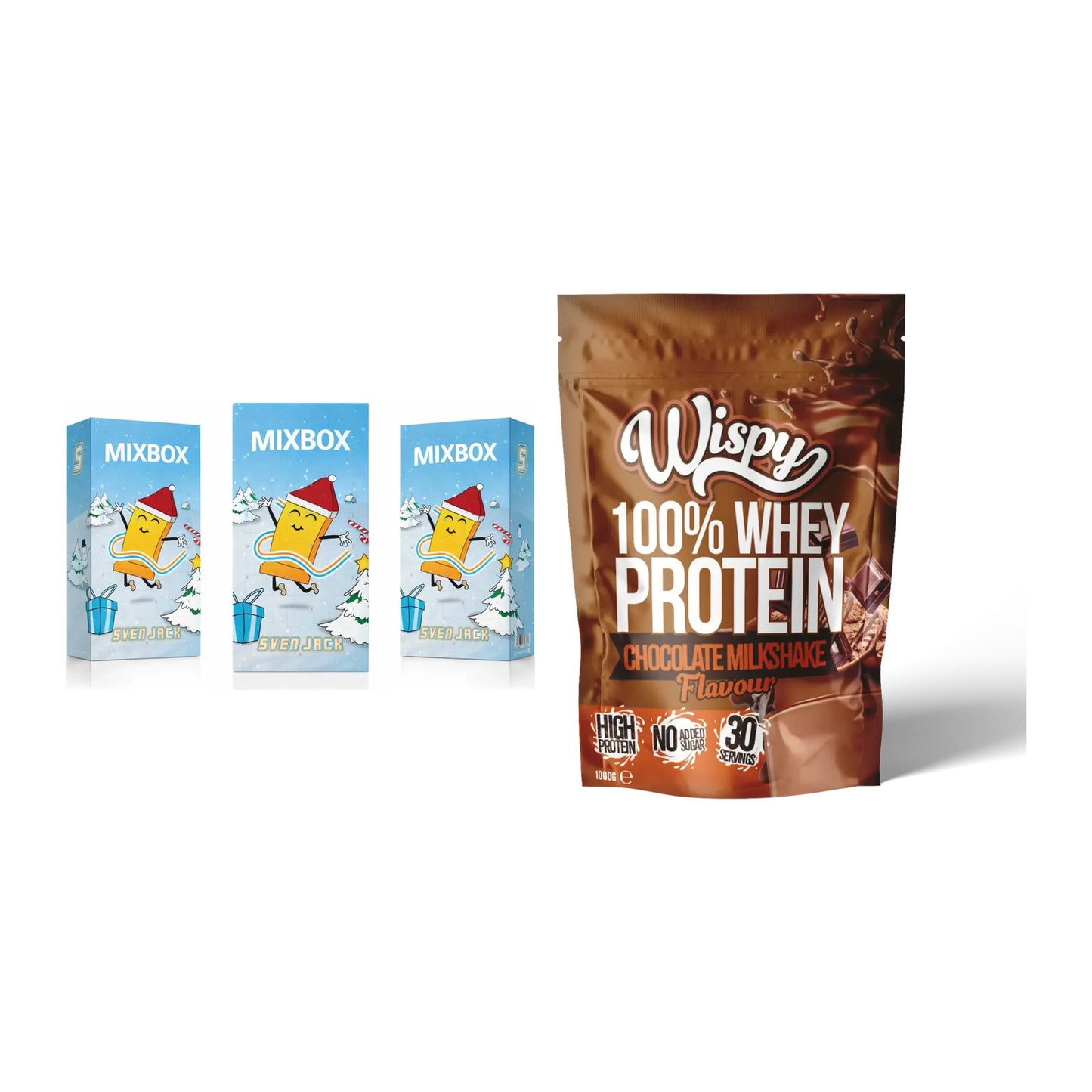 Protein-Frühstücks-Set: Sven Jack MIXBOX + Wispy Whey 100% – alle enthaltenen Artikel