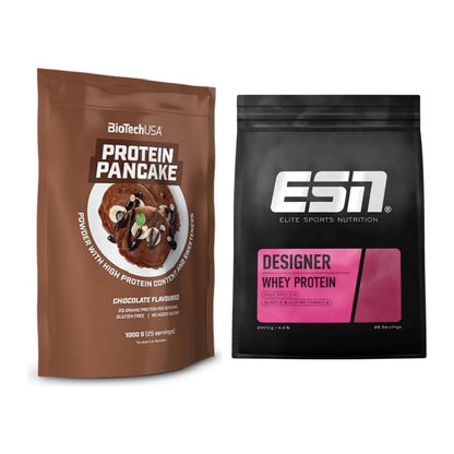 Protein-Frühstücks-Set: BioTech Protein Pancake + ESN Designer Whey – alle enthaltenen Artikel