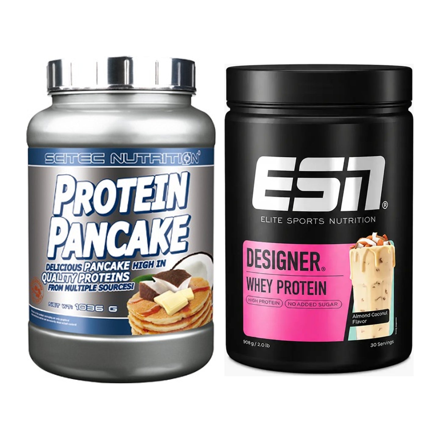 Protein-Frühstücks-Set: Scitec Protein Pancake + ESN Designer Whey – alle enthaltenen Artikel