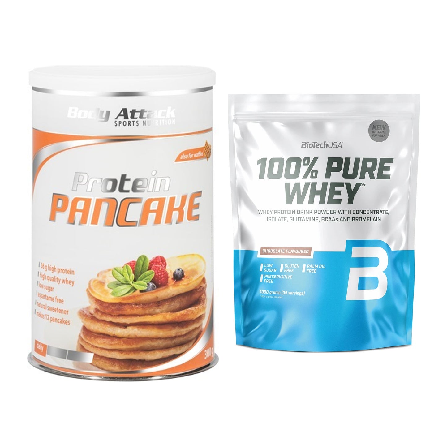Protein-Frühstücks-Set: Body Attack Protein + BioTech 100% Pure – alle enthaltenen Artikel