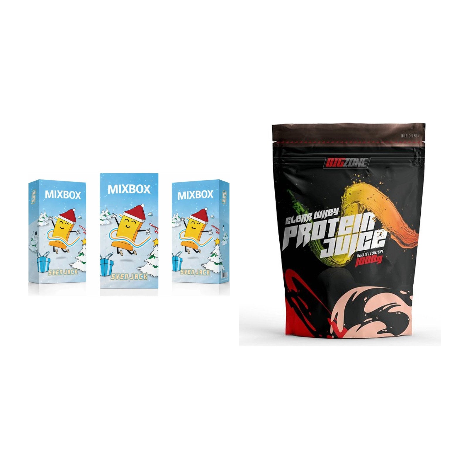 Protein-Frühstücks-Set: Sven Jack MIXBOX + Big Zone Clear Whey – alle enthaltenen Artikel