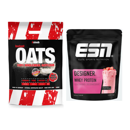 Protein-Frühstücks-Set: Sinob Instant Oats + ESN Designer Whey – alle enthaltenen Artikel