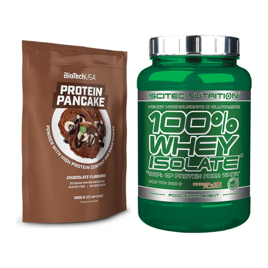 Protein-Frühstücks-Set: BioTech Protein Pancake + Scitec Whey Isolate – alle enthaltenen Artikel