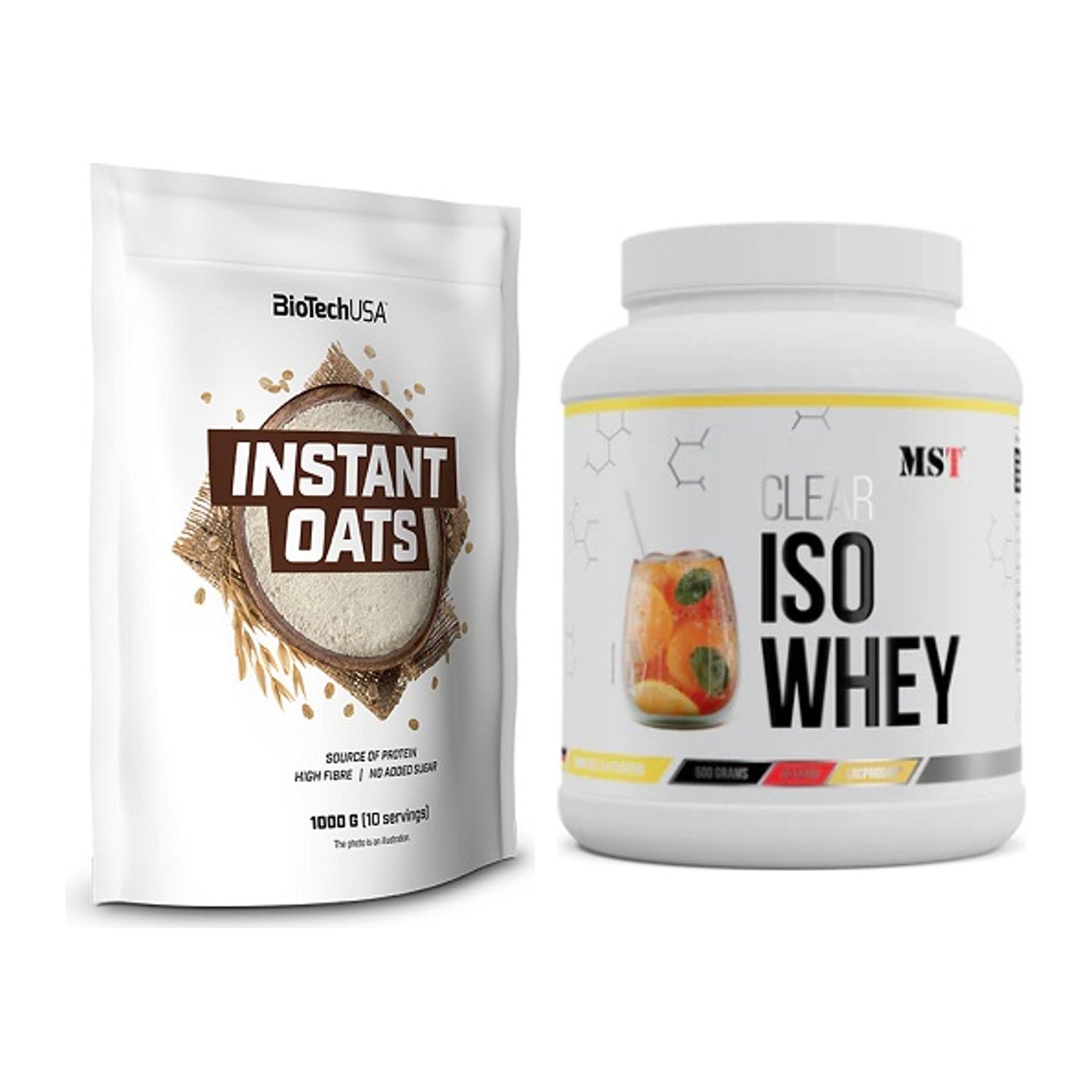 Protein-Frühstücks-Set: BioTech Instant Oats + MST Iso Clear – alle enthaltenen Artikel