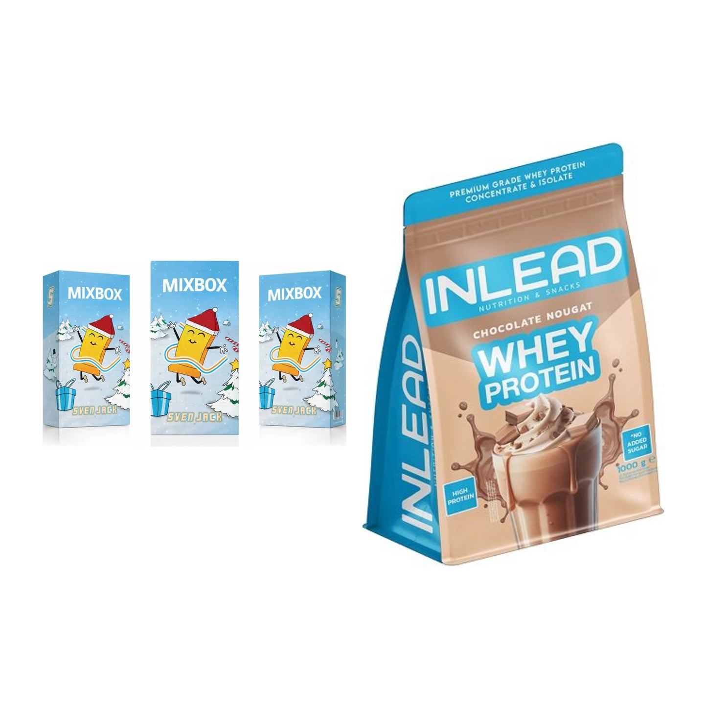 Protein-Frühstücks-Set: Sven Jack MIXBOX + INLEAD Whey Protein – alle enthaltenen Artikel